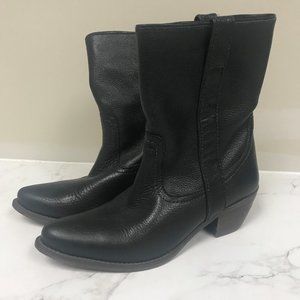Womens size 9  Steve Madden Black Leather Western Boots